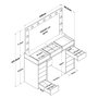 Hanah Home Mesa de Maquillaje BJ197 - 5175 con 13 Focos